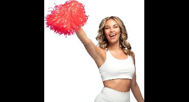 Boland - Pompom rood Rood - Volwassenen - Unisex - Cheerleader - Sport
