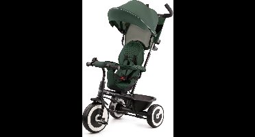 Kinderkraft ASTON Driewieler - Voor 9 Maanden tot 5 Jaar - Draaibare Zitting, Verstelbare Duwstang, Lekvrije Wielen en Veiligheidsgordels - Groen