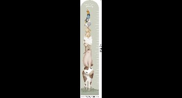 Little Dutch Little Farm Groeimeter Muursticker - 142x27,5cm - Dieren