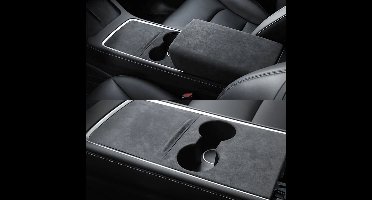 Tesla Model 3 Luxe Alcantara Console Cover - Stijlvolle Bescherming - Interieur Accessoires Nederland België