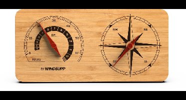 Windsupp Levante World Wind Meter - watersport - bamboe cover - 3100mAh accu