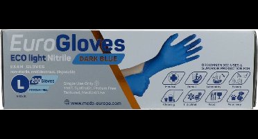 EuroGloves ECO light Nitrile DARK Blue