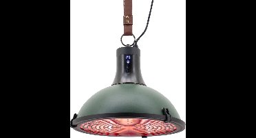 Sunred – Indus - Ultra lijn - Groen – Hangend model - Terrasverwarmer - Infraroodstraling - 2100 W – 5 standen – ECO – Smart - Elektrische heater – Afstand bestuurbaar – Slimme heater