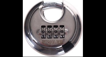 Stahlex Discus slot met cijferslot - RVS - Ø 70 mm - Weersbestendig - Sleutelloos