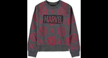 Marvel Spider-Man - Allover Pigment Print Sweater/trui kinderen - Kids 146 - Grijs