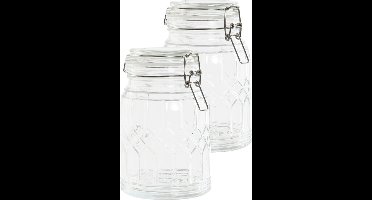 8x stuks voorraadpotten/weckpotten 710 ml glas met metalen beugelsluiting - Conservenpot