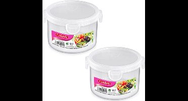 Plasticforte Vershoudbakje vriezer/magnetron - 6x stuks - 1600 ml - kunststof