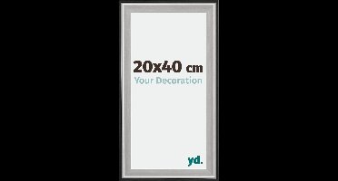 Your Decoration - Fotolijst 20x40 cm - Hout - Zwart Zilver Gepolijst - Birmingham