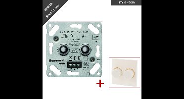 PEHA duo dimmer - LED - 2 x 6 tot 50W - Fase aansnijding - Met afdekplaat voor Berker S1 - Wit