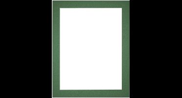 Passe-Partout Fotomaat 9x13 cm - Lijstmaat 20x25 cm - Groen Bos - Museumkarton - Fotolijst niet inbegrepen
