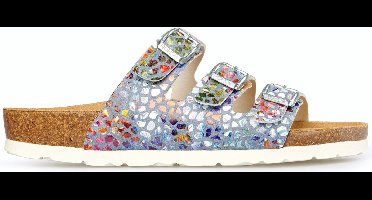 Rohde 5620 55 Slippers Blauw Multi Leer Dames - Blauw Multi - 43