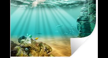 Muurstickers - Sticker Folie - Zee - Vissen - Water - 30x20 cm - Plakfolie - Muurstickers Kinderkamer - Zelfklevend Behang - Zelfklevend behangpapier - Stickerfolie