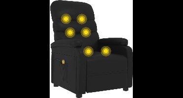 vidaXL - Massagestoel - kunstleer - zwart