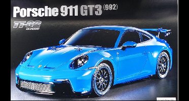 Tamiya Modelbouwpakket Auto - 58712 RC Porsche 911 GT3 (992) TT-02 - Certificaat RC Plastic - 1:10 - Modelbouw