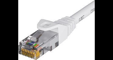 Qost - CAT6 internetkabel - CCA / UTP - 10 Gbps / 250 MHz - RJ45 Connectoren - Patchkabel / Netwerkkabel - 1 meter - Wit