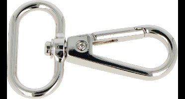 Artemio 2 zilverkleurige metalen karabijnhaken