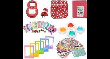 Accessoireset voor Fujifilm Instax Mini 8 / 9 - Dotted Red