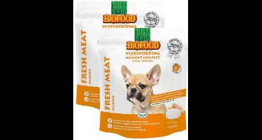 2x630gr Biofood vleesvoeding zalm hondenvoer