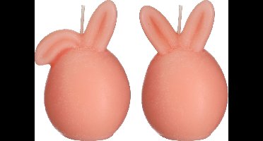 Bunny Kaars - Konijn Kaars - Kaarsen - Pasen - Paasdecoratie - Haas - Paashaas - Decoratie - Set van 2
