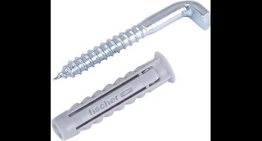 Pluggen met L-schroef SX Fischer D6xL30mm 8st