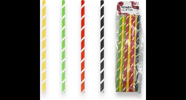 Papieren Milkshake Rietjes - 10 Stuks - Mix van Kleuren