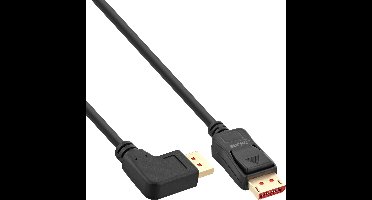 Premium DisplayPort kabel - 90° haaks naar links - versie 1.4 (5K/8K 60Hz) / zwart - 2 meter