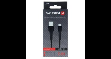 DATA CABLE SWISSTEN USB / USB-C 1,0 M BLACK