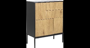 Sea dressoir 3 deuren en 2 lades zwart.