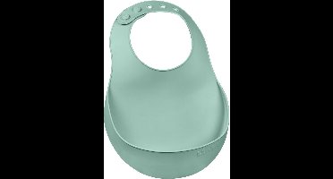 Béaba Siliconen Slab met Opvangbakje – Verstelbaar & Onbreekbaar Babyslabbetje – BPA-vrij – Groen