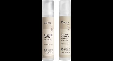 Derma Eco Gezichtsverzorging Voordeelset - Dagcrème 50 ml en Nachtcreme 50 ml - Parfumvrij - Voor Gevoelige Huid - AllergyCertified