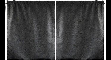 Northix Gordijnen voor auto - afscheider - taxi's en campers - 2-pack - zwart