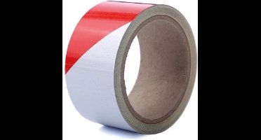 Perel Reflecterende tape 5 cm x 10 m, voor hoge zichtbaarheid, rood/wit