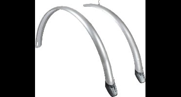 Eurofender Kunststof Spatborden Set 28 Inch Zilver