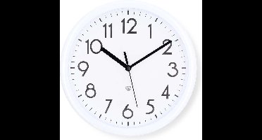 Nedis Wandklok – 22 cm – Kunststof – Klassiek Ontwerp – Wit