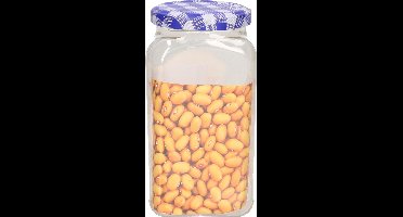 Plasticforte Weckpot/inmaakpot Classic - 600ml - kunststof - draaideksel - blauw - D7 x H15 cm