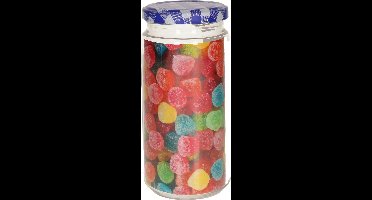 Plasticforte Weckpot/inmaakpot Classic - 550ml - kunststof - draaideksel - blauw - D7 x H16 cm