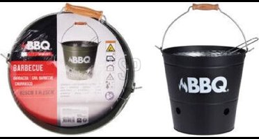 ProGarden Barbecue-emmer BBQ 26 cm matzwart