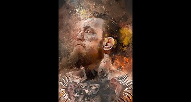 Mcgregor poster op A1 semi- glossy papier - 59.4x84 cm - Vechtsport poster - Unieke poster van Conor Mcgregor met donkergrijze achtergrondkleur
