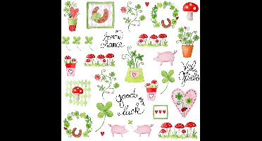 Servetten 33x33cm 20 stuks A.L.C. Lovely Luck