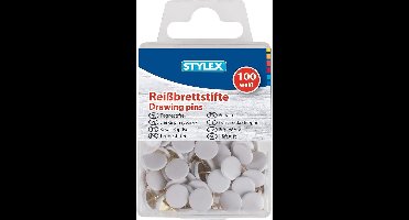 100 witte punaises in een doosje