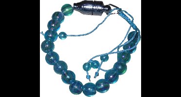 Armband kralen lichtblauw voorzien van een knipperlicht - Kinderen