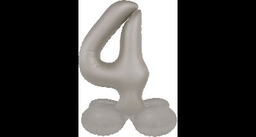 Folat - Staande folieballon Cijfer 4 Moonlight Silver - 41 cm