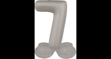 Folat - Staande folieballon Cijfer 7 Moonlight Silver - 41 cm