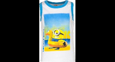 Minions Shirt - Mouwloos - Wit - Maat 98