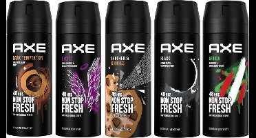 AXE Deodorant Spray - MIX 5 stuks - Africa Dark Temptation Collison Leather & Cookies