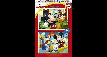 Educa puzzel Mickey Mouse Prethuis 2 x 48 stukjes karton.