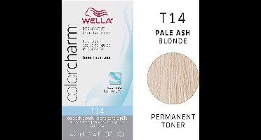 Wella Color Charm Toner - T14 - Pale Ash Blonde - NIEUWE VERPAKKING - Wella Toner - Haartoner - Asblond - Ashblonde - Anti yellow - Anti Orange