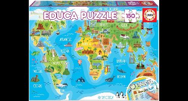 EDUCA - puzzel - 150 stuks - WERELDKAART