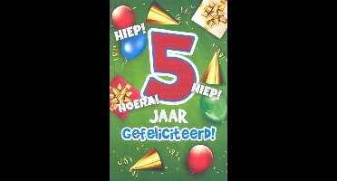 Wenskaart 5 Jaar Gefeliciteerd - Gratis verzonden
