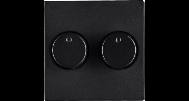 ION | Centraalplaat dimmerknop Duo | Mat Zwart | V1/J1 serie